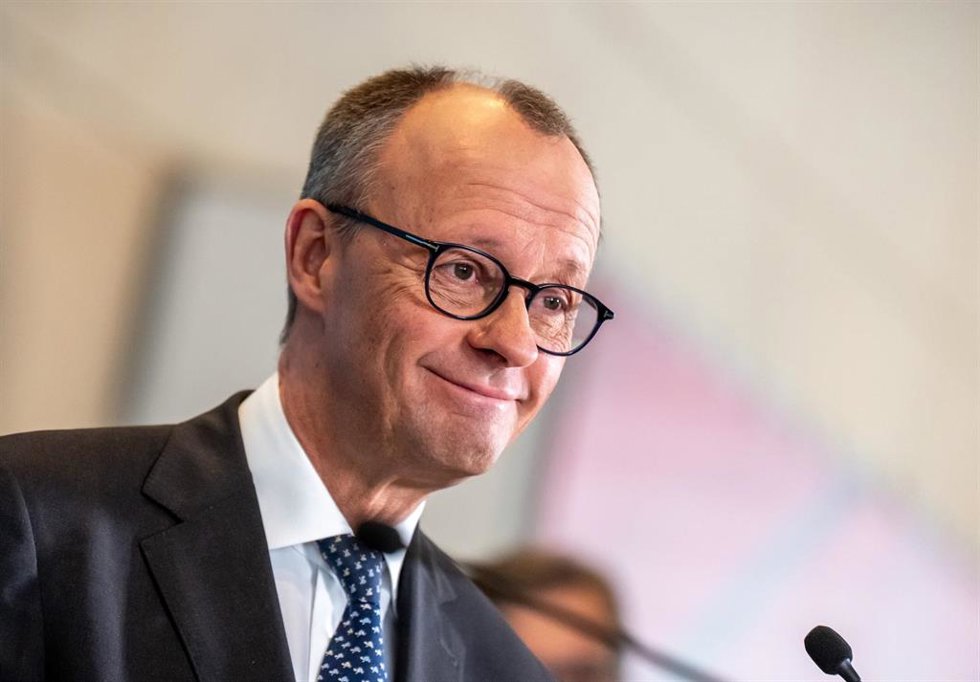 14 March 2025, Berlin: Friedrich Merz, leader of the the Christian Democratic Union of Germany (CDU)/Christian Social Union in Bavaria (CSU) Parliamentary group, speaks at the start of the parliamentary group meeting in the Bundestag. Photo: Michael Kap