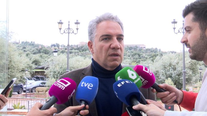 El vicesecretario de Política Autonómica y Local del PP, Elías Bendodo, en Toledo.