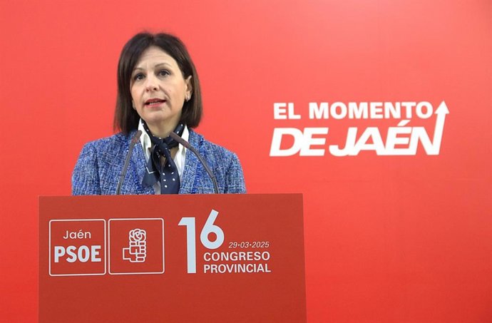 Isabel Uceda informa sobre el 16º congreso provincial del PSOE de Jaén.
