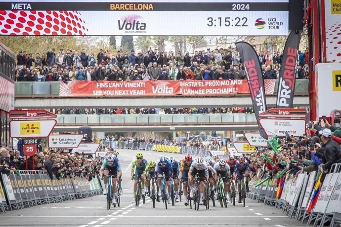 Final da etapa da Volta a Catalunya 2024 em Barcelona