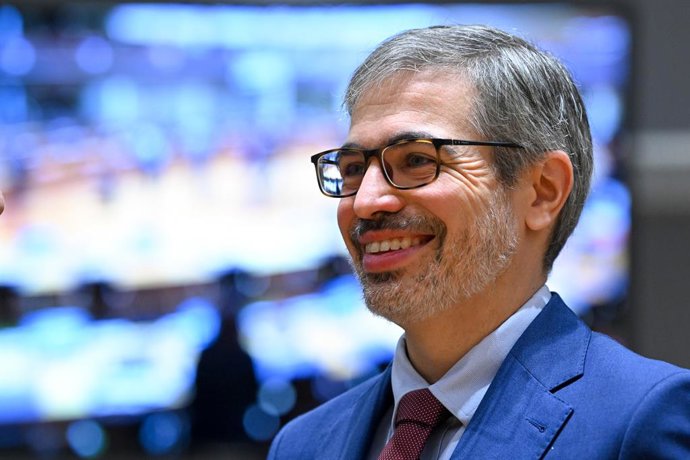 Fernando Sampedro, Secretário de Estado para a UE, durante uma reunião em Bruxelas.