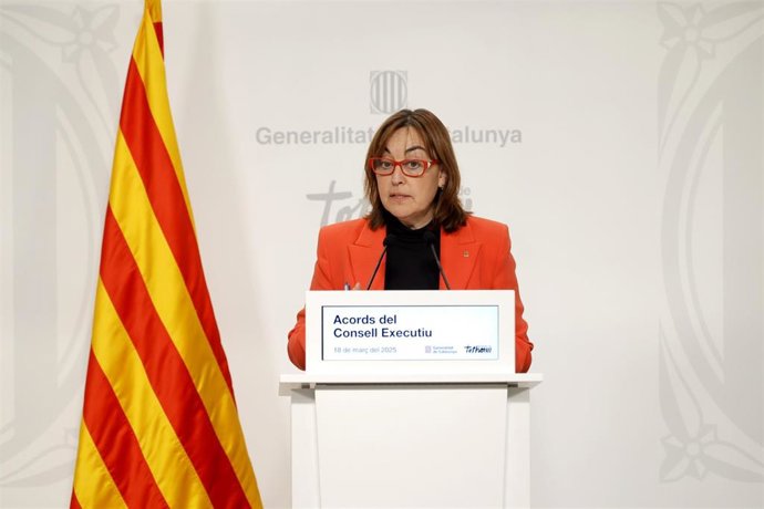 La consellera de Territorio, Vivienda y Transición Ecológica y portavoz de la Generalitat, Sílvia Paneque, en una rueda de prensa posterior al Consell Executiu