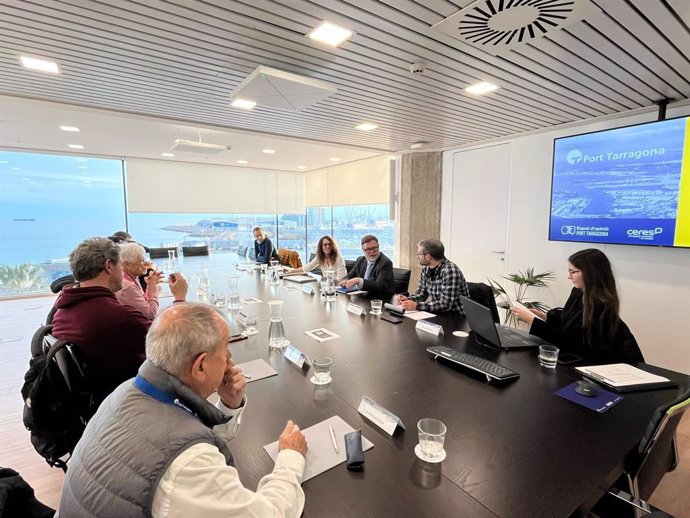 El president del Port de Tarragona, Santiago Castellà, durant l'acte