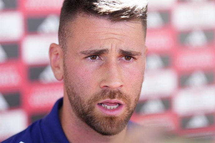 Archivo - Arquivo - Unai Simón, goleiro do Athletic Club e da Espanha, no campo de treinamento em Las Rozas.