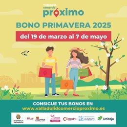 Gráfico del Ayuntamiento de Valladolid sobre la nueva campaña de bonos de comercio-próximo