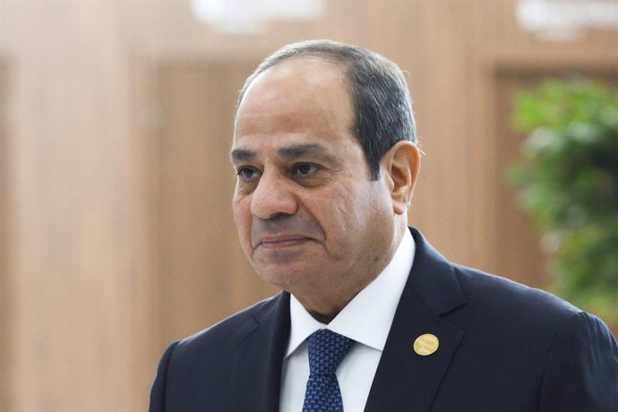 Archivo - El presidente de Egipto, Abdelfatá al Sisi, durante la cumbre de los BRICS+ celebrada en octubre de 2024 en la ciudad rusa de Kazán (archivo)