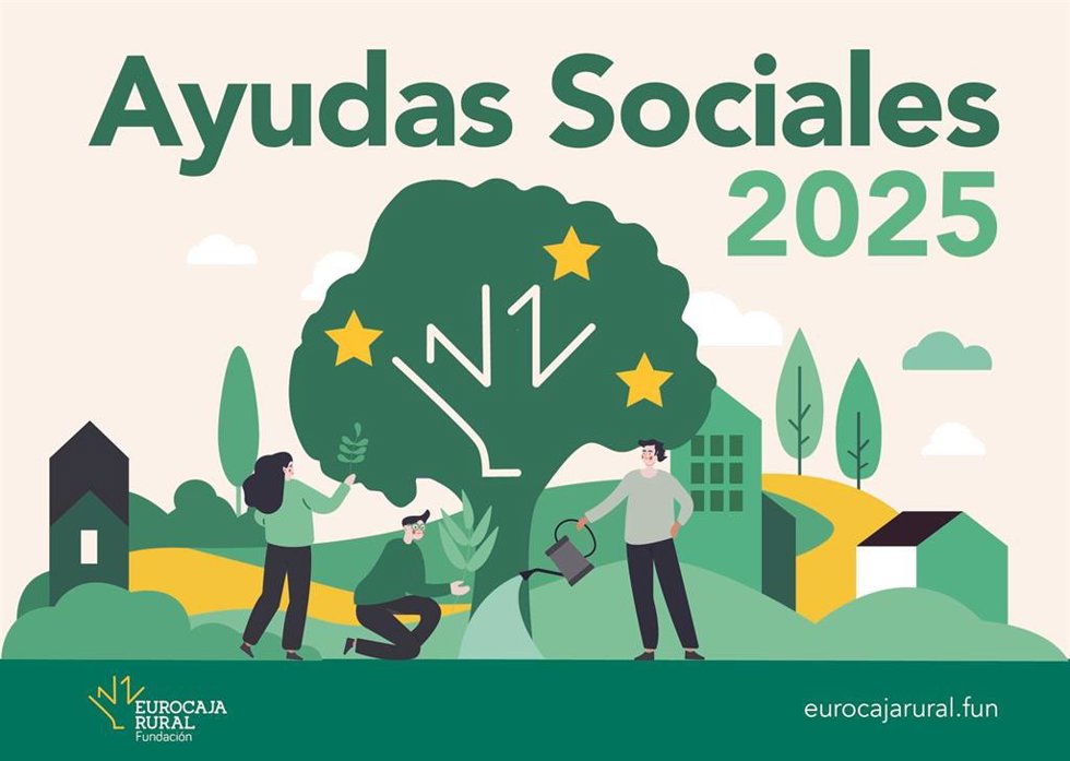 Cartel de Ayudas Sociales 2025 de Fundación Eurocaja Rural.