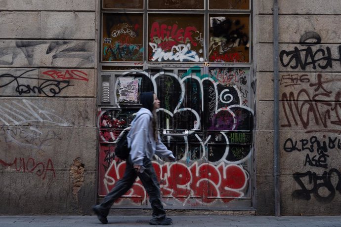 L'entrada d'un club de cànnabis