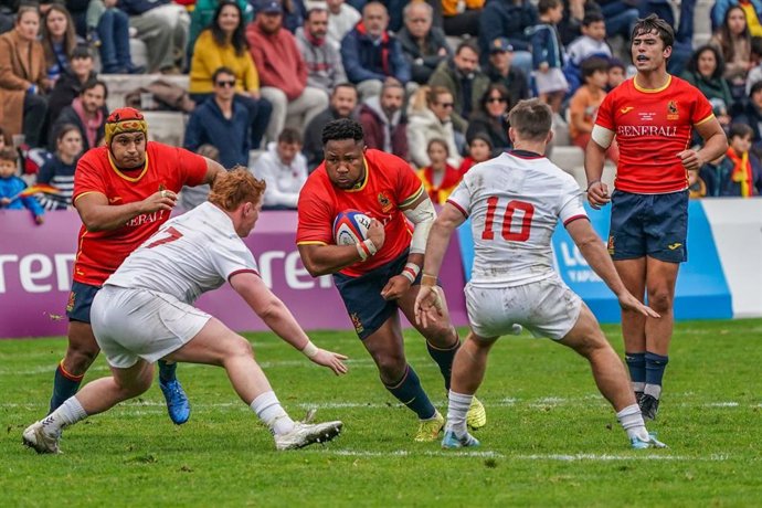 Un partido de la selección española de rugby XV.