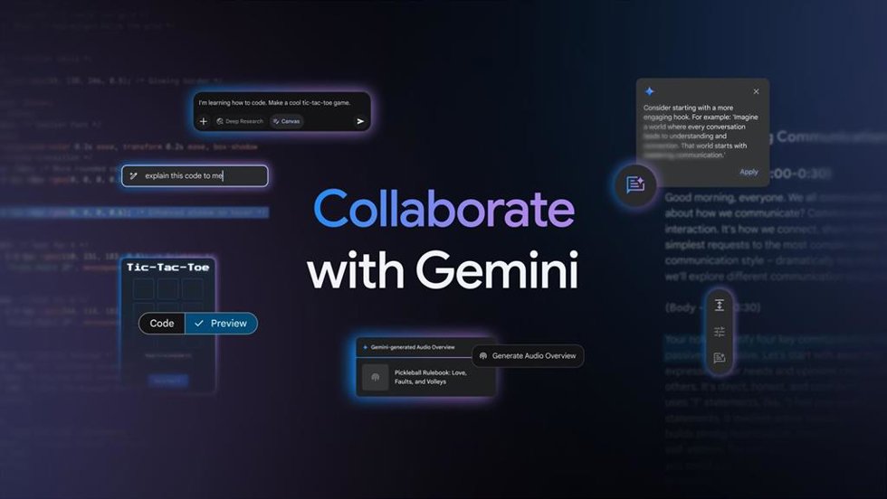 Trabajo colaborativo en Gemini con Canvas y Audio Overview