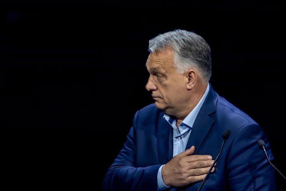 Archivo - El primer ministro de Hungría, Viktor Orban, durante la cumbre Patriots en Madrid