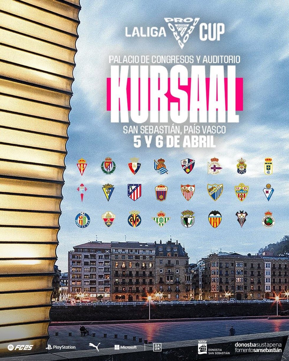 San Sebastián, sede el 5 y 6 de abril de LaLiga FC Pro Cup por segundo año consecutivo.