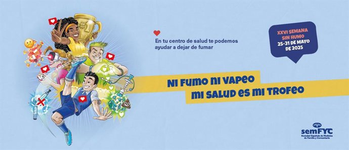 Imagen con el lema de la Semana Sin Humo
