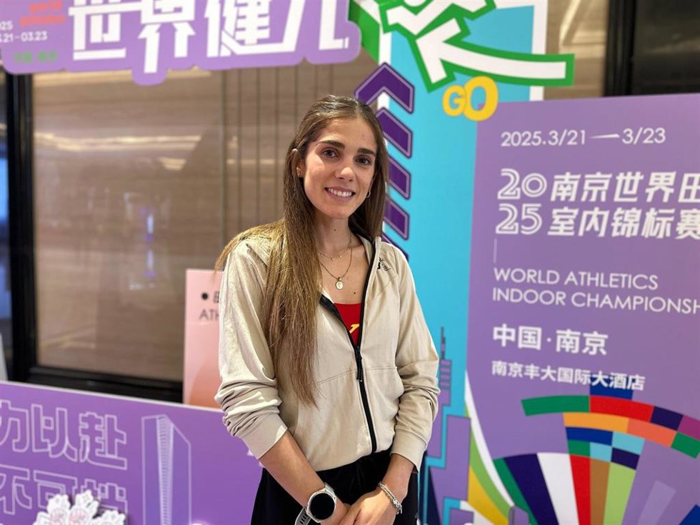 La atleta española Marta García en el Mundial de atletismo en pista cubierta de China 2025
