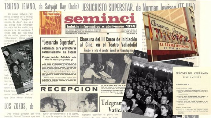 Imagen de un montaje de informaciones sobre la Seminci.