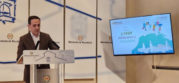 El presidente de la Diputación Provincial, Conrado Íscar, durante la presentación de la V edición de la Feria Alimentos de Valladolid