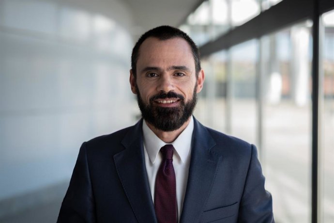 El catedrático de Organización de Empresas, Fernando García Muiña, candidato a rector en la Universidad Rey Juan Carlos, en Madrid, el 19 de marzo de 2025.