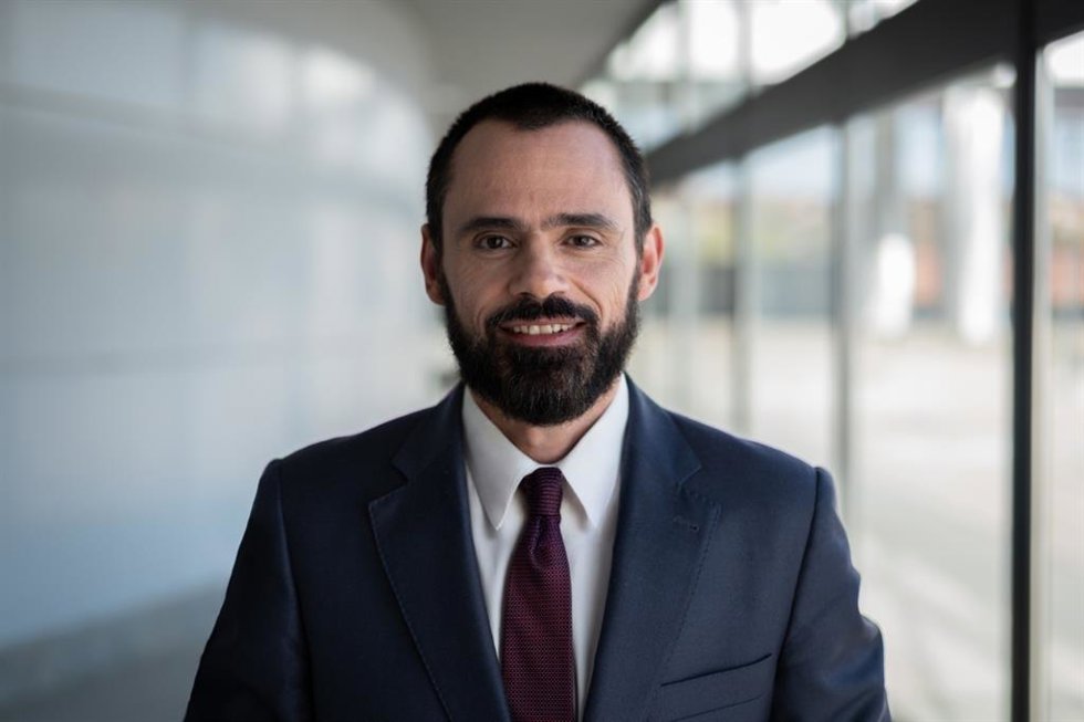 El catedrático de Organización de Empresas, Fernando García Muiña, candidato a rector en la Universidad Rey Juan Carlos, en Madrid, el 19 de marzo de 2025.