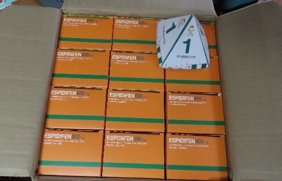 Medicamentos de espidifen incautados en una farmacia de San Roque.