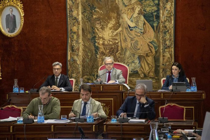 El presidente de la Diputación de Córdoba, Salvador Fuentes, durante el Pleno de marzo.