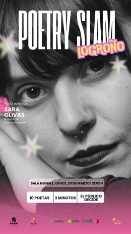 La poeta valenciana Sara Olivas, invitada este jueves a la quinta velada de Poetry Slam Logroño