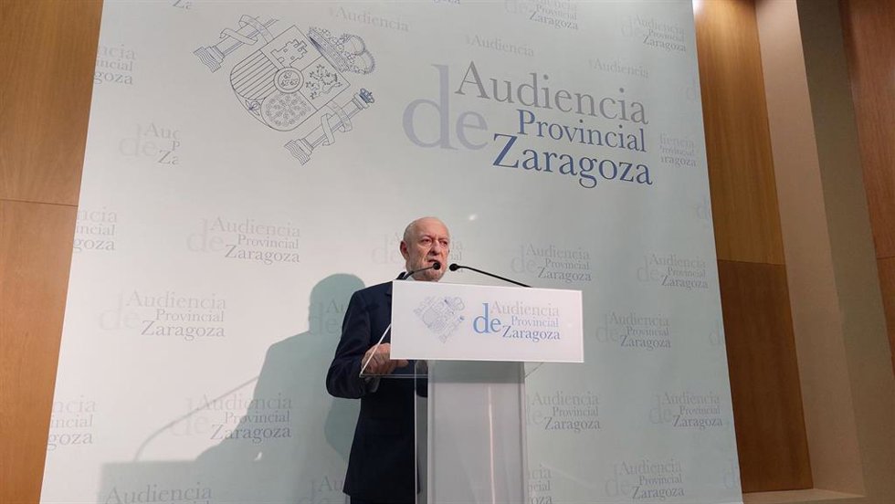 Archivo - El presidente de la Audiencia Provincial de Zaragoza, Alfonso Ballestín.