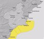 La costa de la Región de Murcia, en aviso amarillo por fenómenos costeros este viernes