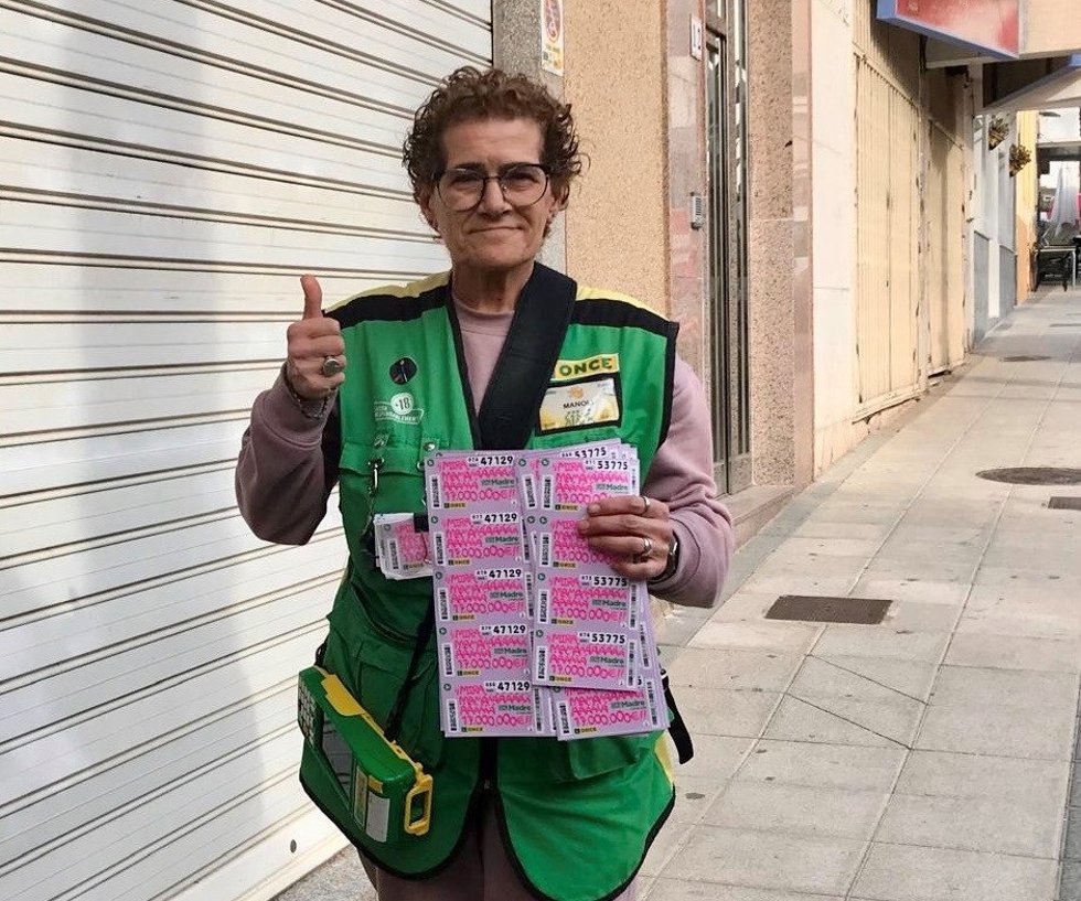 La vendedora de la ONCE Manuela Merlos.