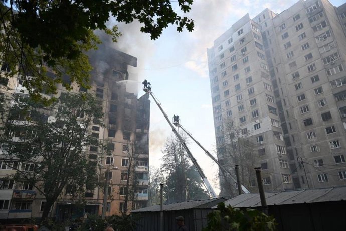 Archivo - Arquivo - Bombardeio russo em Kharkov (Ucrânia)