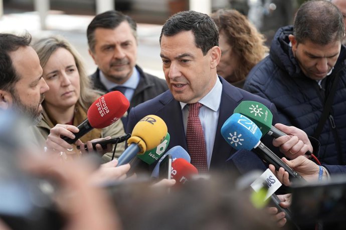 El presidente de la Junta de Andalucía, Juanma Moreno, este jueves