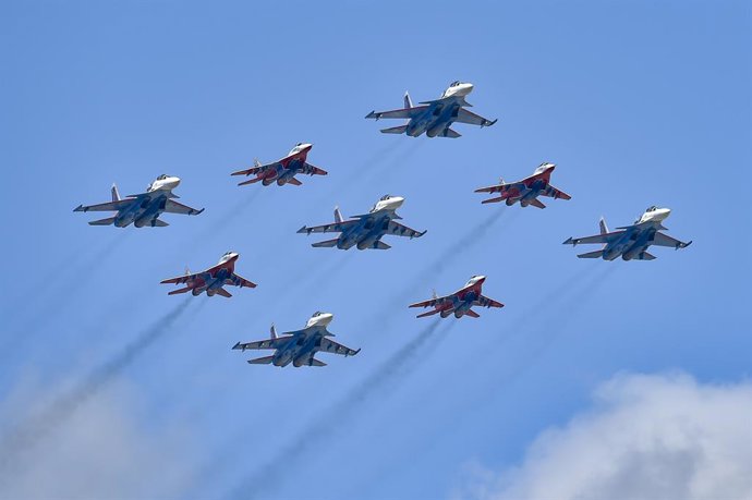 Archivo - Arquivo - Imagem de arquivo de jatos de combate da Força Aérea Russa.