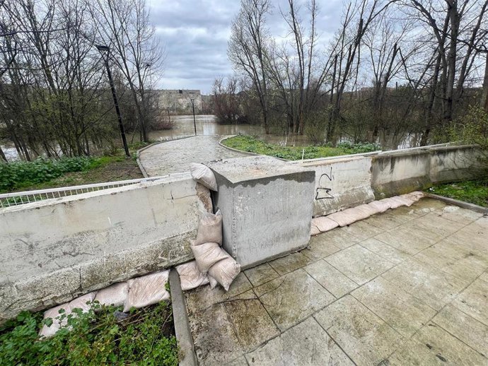 Crecida del río Tajo a la altura de Parapléjicos.
