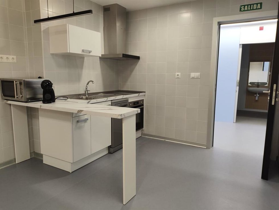 Cocina en las dependencias del Centro de crisis 24 horas para víctimas de violencia sexual en Mérida.