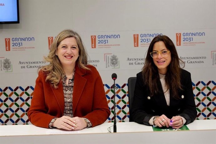 Las concejales de Vox en el Ayuntamiento de Granada.