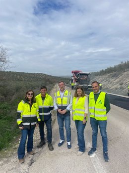 Visita a las obras en la A-315.
