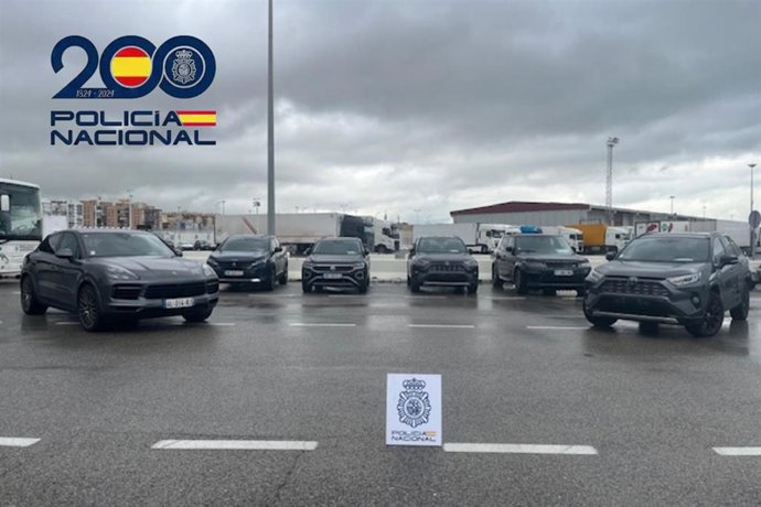 Vehículos recuperados en el Puerto de Algeciras.