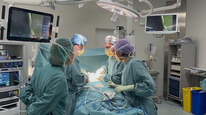 Momento de una intervención con el nuevo equipamiento