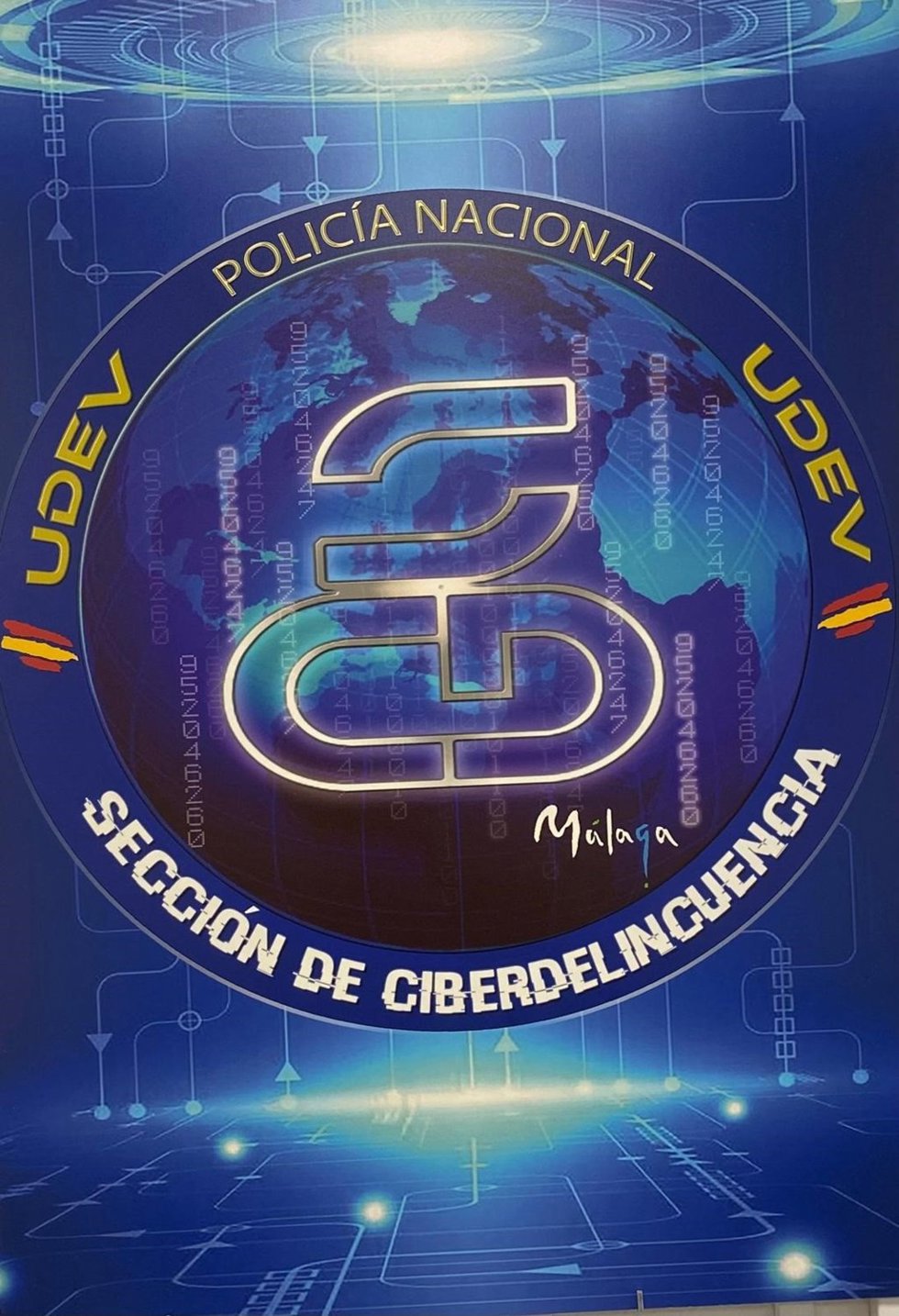 Imagen corporativa de la Sección de Ciberdelincuencia de la UDEV de la Policía Nacional.