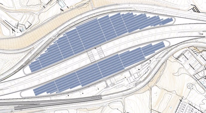 Plànol del futur parc fotovoltaic