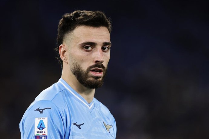 Archivo - Mario Gila of Lazio looks on during the Italian championship Serie A football match between SS Lazio and Juventus FC on March 30, 2024 at Stadio Olimpico in Rome, Italy - Photo Federico Proietti / DPPI