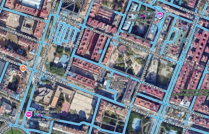 Área entre la calle Tomás de Montañana y Lebón de València