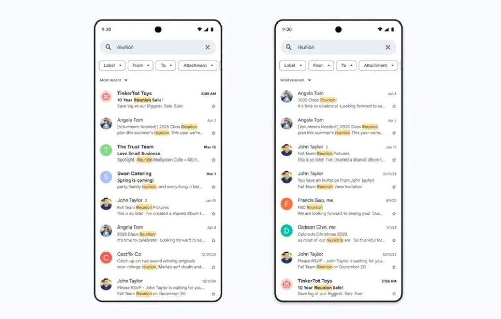 Interfaz de Gmail con IA