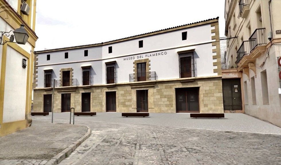 Archivo - Fachada del futuro Museo del Flamenco en Jerez.
