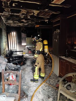 Imagen del lugar del incendio tomada y facilitada por el CEIS