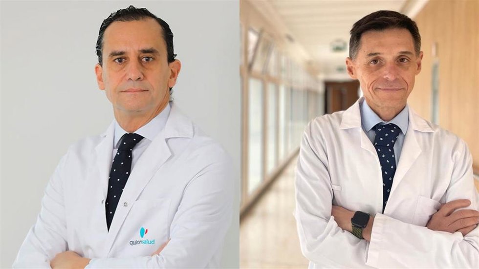 Los doctores Salvador Morales (i) y Fernando de la Portilla.