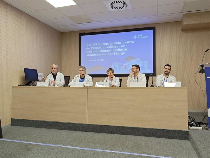 Presentación de la operación en el Hospital Vall d'Hebron de Barcelona.