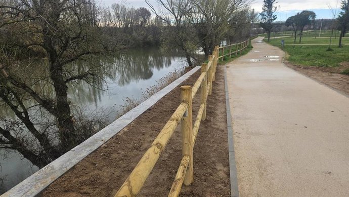 Obra de estabilización en los taludes.