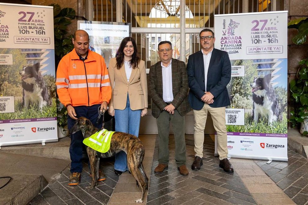 Presentación de la III Andada Canina y Familiar de Zaragoza Kalibo 5K del 27 de abril al Parque del Agua