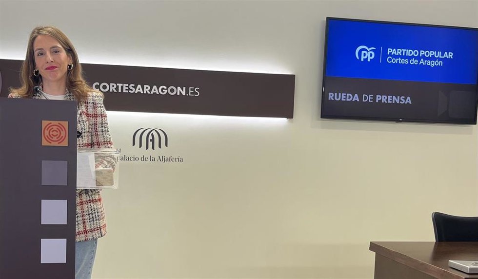 La portavoz adjunta del PP en las Cortes de Aragón, María Navarro.