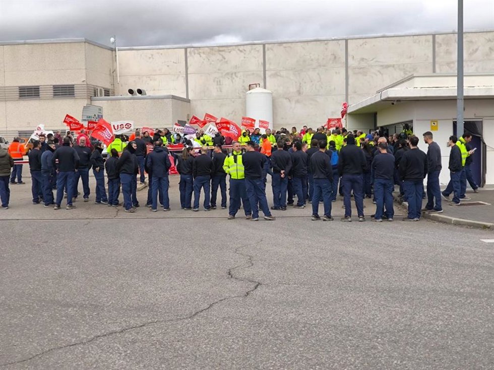 Concentración de trabajadores de Vestas en Daimiel.
